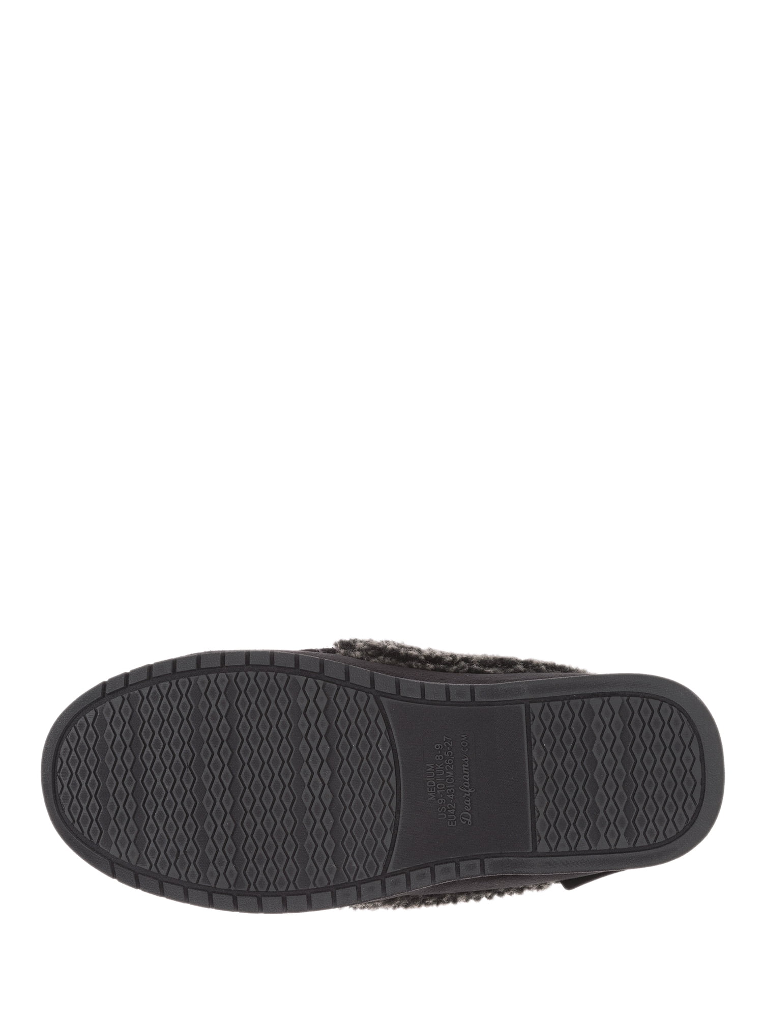 men's dearfoams microsuede whipstitch trim moccasin slippers