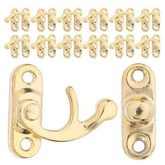LEORX 20Pcs Small Box Decorative Latch Buckle Vintage Hook Hasps for Cabinet Doors