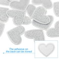 thumbnail image 3 of Heart Shaped Iron-on Patches, Sew Embroidered Patches Appliques Embellishments for Clothing, White 16Pcs, 3 of 6