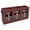 Wine, variant on VKLU Burgundy Wooden Utensil Caddy, 3-Compartment Flatware Organizer with Metal Handles, Rustic Silverware Holder for Family BBQ, Campus Events & Picnics