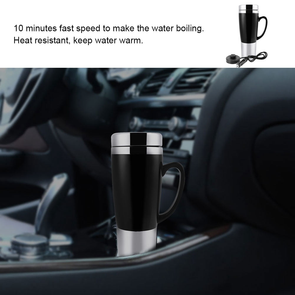 Bouilloire Électrique Voiture 12V 450 Ml – Tasse Chauffante Inox Pour Café & Thé En Voyage, Idéale Sur La Route