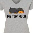 thumbnail image 4 of Inktastic Napping Dis Tew Much Rottweiler Women's V-Neck T-Shirt, 4 of 5