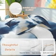 thumbnail image 2 of Abstract Watercolor Graffiti 4 Piece Duvet Cover Set Queen Size Gold Blue Blend Soft Bedding Set Comforter Cover, 1 Duvet Cover 1 Flat Sheets and 2 Pillowcases, 2 of 9