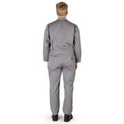 Natural Workwear Adult Big & Tall Unisex Long Sleeve Coverall Grey 4X-LargeTall - Runs 1 Size Small