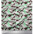thumbnail image 1 of Soimoi polyester Crepe Fabric Two Tone With White Camouflage Printed Fabric 1 Yard 52 Inch Wide, 1 of 1