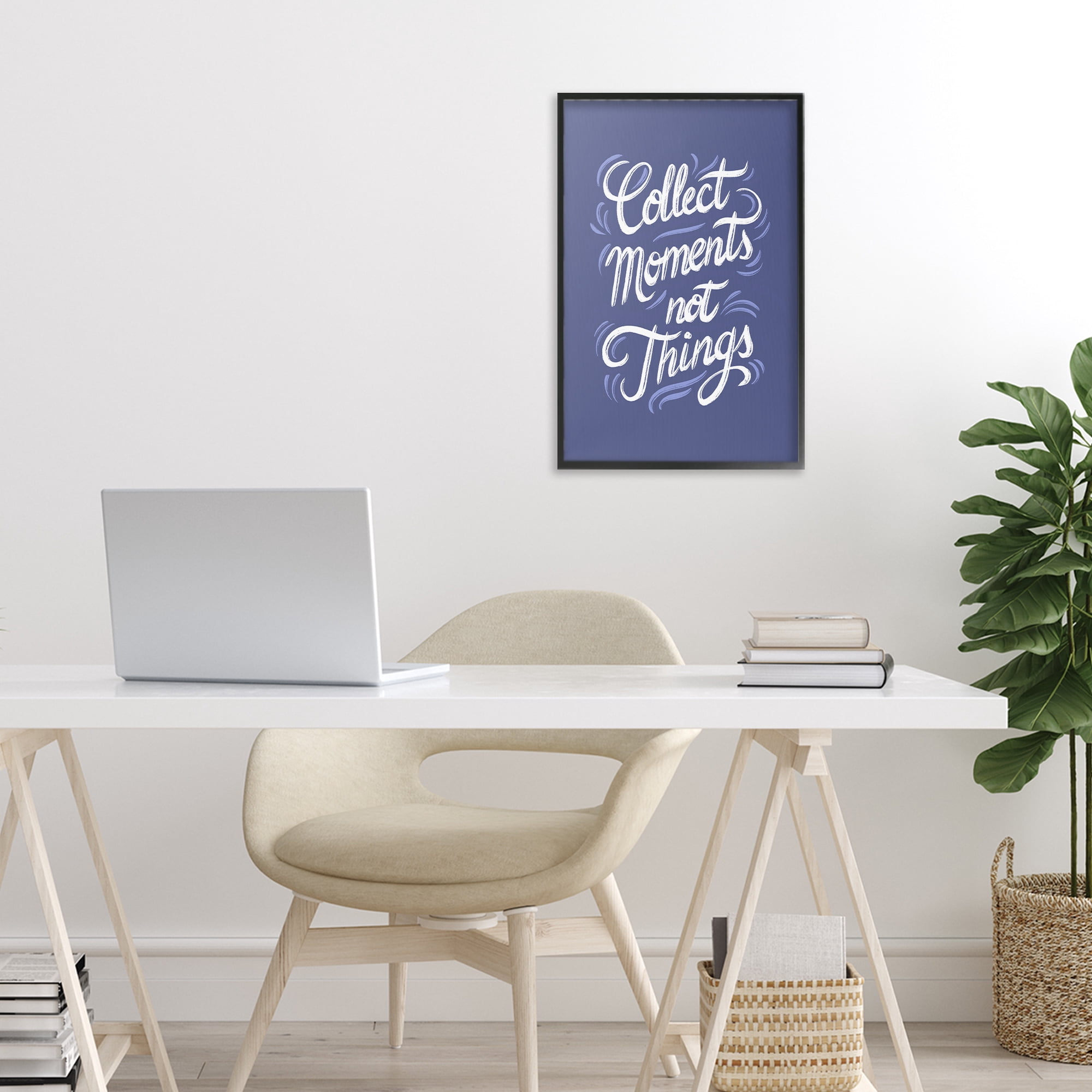 Stupell Industries Collect Moments Not Things Black Framed Giclee Art, design by Martina Pavlova