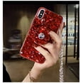 thumbnail image 2 of Case for Galaxy S23 FE,Diamond Kickstand Case with Crystal Lanyard 3D Handmade Bling Diamond Glitter Shockproof Protective Phone Case for Samsung Galaxy S23 FE 5G,6.4 inch 2023 (Red), 2 of 6