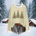 thumbnail image 6 of HOMBOM Vintage Tops for Women Christmas Dressy Casual Beige Long Sleeve Santa Fuzzy Xmas Females T Shirts, 6 of 6