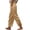 Beige, variant on Women Summer Cropped Pants High Waist Drawstring Straight Leg Trousers Split Hem Casual Loose Slacks with Pockets Blue L