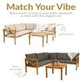 thumbnail image 4 of Sunnydaze Edisto 3-Piece Acacia Outdoor Conversation Set, Tan/Natural Gray, 4 of 15