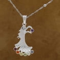 thumbnail image 3 of Harmonize Pendentif Fée en Argent Pierre de Guérison Reiki Pierres Précieuses Spirituelles Multistone 7 Chakras Ton Argent, 3 of 5