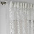 thumbnail image 4 of 3S Brother's White Lace Sheers Extra Long Floral Style Curtains Set of 2 Panels Rod Pocket & Back Tab Home Décor Window Custom Made Drapes 10-30 Ft. Long -Made in Turkey Each Panel (100"W x 192"L), 4 of 6