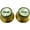 Gold, variant on AxLabs Top Hat Knobs - Volume and Tone with White Lettering Aged Gold
