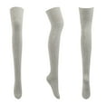 thumbnail image 3 of WoenderWiz Thigh High Socks for Women Extra Long and Thick Over the Knee Cotton Boot Stockings Leg Warmer for Girls Gray, 3 of 4