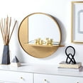 thumbnail image 2 of SAFAVIEH Maileen 24 in. Solid Frame Mirror, Antique Brass, 2 of 5