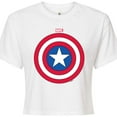 thumbnail image 3 of Marvel Captain America - Logo Shield - Juniors Cropped Graphic T-Shirt, 3 of 5