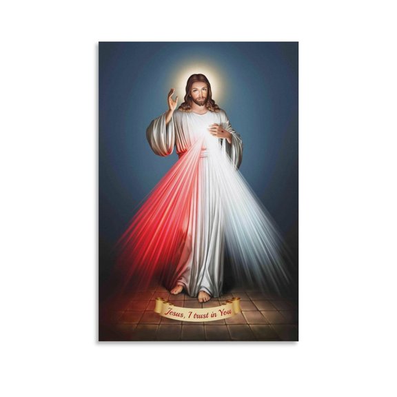 Jesus Christ Divine Mercy Poster Art Poster Canvas Painting Decor Wall Print Photo Gifts Home Modern Decorative Posters 12x18inch(30x45cm)