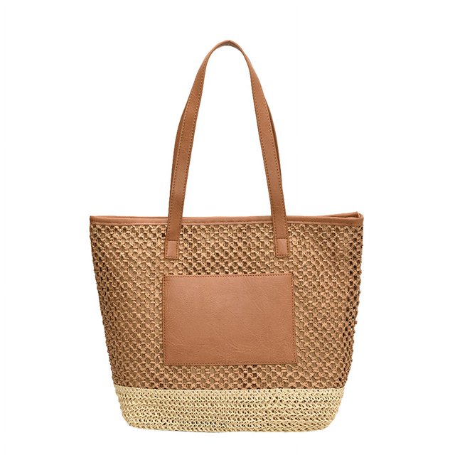 Bolso Hobo Elegante Bolsos Playa Verano Mano Tejido Paja para Mujer Fiesta Y