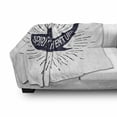 thumbnail image 3 of Shark Soft Flannel Fleece Throw Blanket, of Adventure Words over a Fish Body Wildlife Grunge Design, Cozy Plush for Indoor and Outdoor Use, 50" x 70", Indigo Pearl, by Ambesonne, 3 of 6