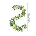 thumbnail image 3 of Moocorvic 5.9FT Artificial Eucalyptus Garland with Rose Flowers, Floral Garland Arch Flowers Vine Garland for Wedding Spring Home Party Table, 3 of 7