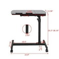 Mobile Small Stading Desk, ZPL Portable Rolling Laptop Desk, Computer