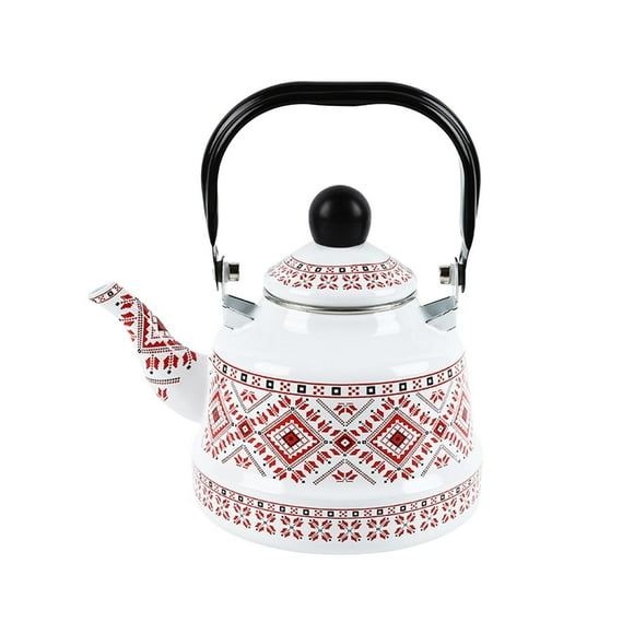 Toystoory Enamel Tea Kettle Tableware Teapot Water Kettle for Kitchen Picnic Camping Teteras