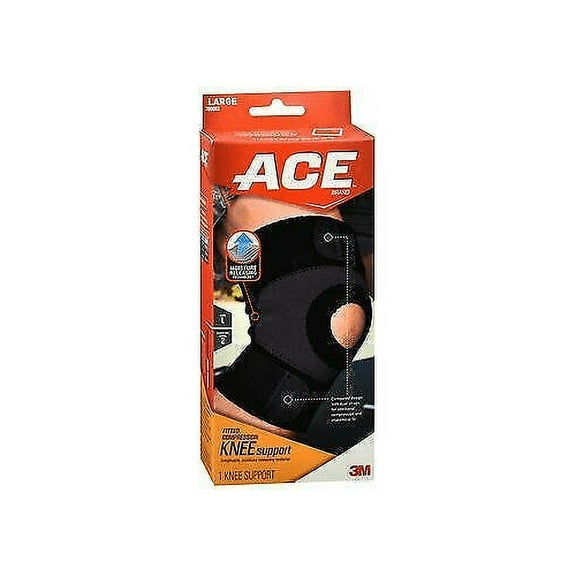 Ace Moisture Control Knee Support Large, Moderate Support - Each, Pack of 6
