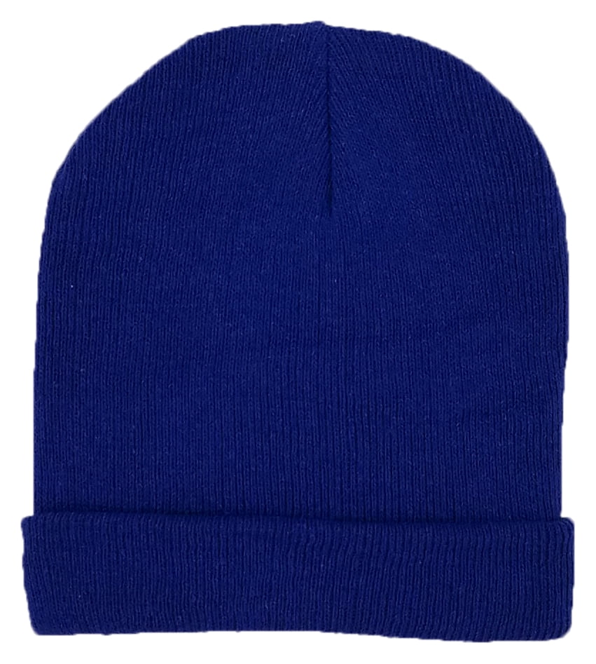 24 Pack Kids Beanies, Cuffed Winter Knit Hats for Boys Girls, Soft Thick Heat Insulating, Bulk (Assorted B)