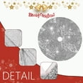 thumbnail image 4 of OEFNTAC Decorations Christmas Tree Skirt 36in Sequin Velvet Glitter Vintage Holiday Tree Base Cover Home Party Decor Easy Install Christmas Gifts, 4 of 9