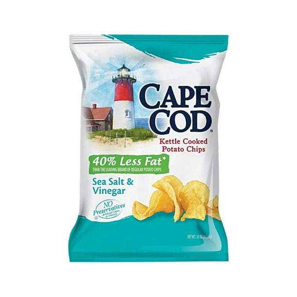Cape Cod Less Fat Sea Salt & Vinegar Kettle Cooked Regular Potato Chips