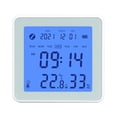 thumbnail image 1 of Yeacher ZigBee Temperature Humidity Sensor with Date Week Clock Display LCD Backlight Digital Indoor Temperature Humidity Monitor APP Control Voice Control Smart Temperature Meter Mini Hygrometer, 1 of 8