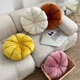 thumbnail image 3 of WIFORNT Coussin Rond en Velours Citrouille pour Canapé Coussin Décoratif pour Canapé Voiture, 3 of 6