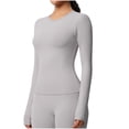thumbnail image 2 of Women's Slim Fit Long-Sleeve Active Set - Stretchy Moisture-Wicking Yoga & Gym Wear, 2 of 6