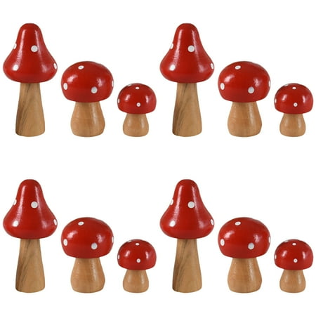 

NUOLUX 12pcs Micro Landscape Mushroom Adornments DIY Bonsai Mushroom Adornments
