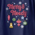 thumbnail image 3 of Graphic Apparel Christmas Youth Merry Moody Ornaments And Snowflakes T-Shirt - Navy - Small, 3 of 4