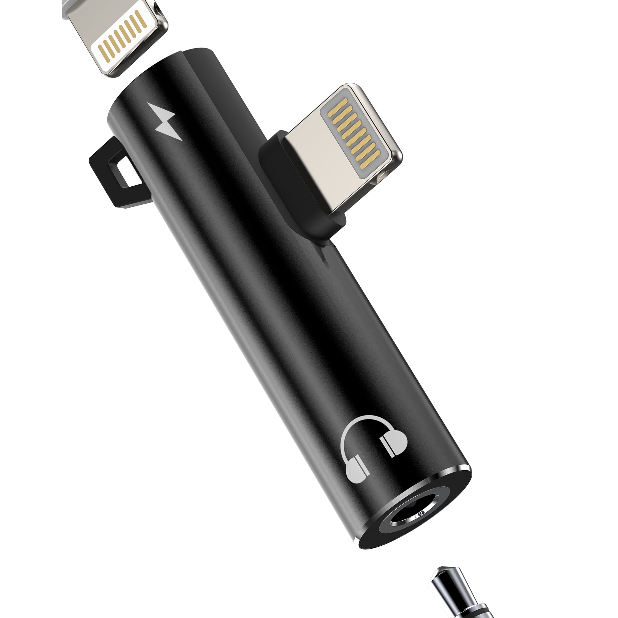 Lightning to 3.5mm Headphone Aux Jack Adapter(2 in 1)for Apple MFi Certified splitter Audio Charger Cable Connector for iPhone 14 13 Pro Dongle for iPad Earphone Cord Car Accessories Earbud Converter