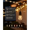 thumbnail image 4 of Beatineon Outdoor String Lights with Lighted Tubing, 24 ft Outside String Lights with 13 (12+1spare) S14 Retro Bulbs & 72-LED Lighted Fairy Tubing, IP65 Waterproof &Connectable LED Light for Patio Bi, 4 of 9