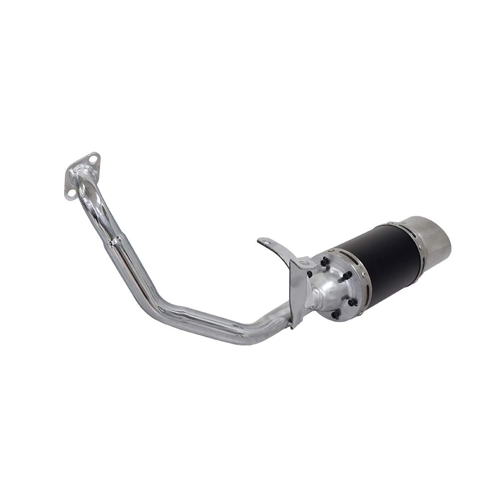AlveyTech Short Performance Exhaust System for GY6 150cc Scooters & Go-Karts (Black)