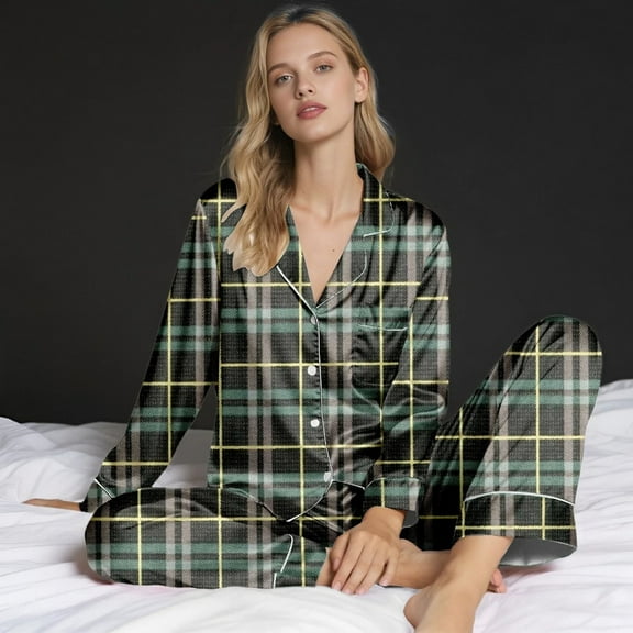 Family Christmas Pajamas Matching Sets Silk Casual Matching Set for Family