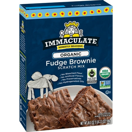 Mix Baking Mixes - Immaculate Baking Brownie Mix, Organic Fudge Brownie Scratch Mix, 18.3 Ounce