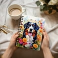 thumbnail image 3 of Welcome Spring Summer Bernese Mountain Dog Portrait Flower Blue Sky Spiral Bound Journal Berner Lover Gifts 5x7in Spiral Notebook - 12001, 3 of 5