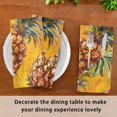 thumbnail image 4 of JSTEL Pineapple Fruit Yellow Cloth Napkins Set of 1, 20x20 Inch Washable and Reusable Napkin for Decoupage Dinner Party Everyday Use, 4 of 6