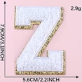 thumbnail image 2 of A-Z Letter Patches Iron On Chenille Glitters Letters Patches Initial Patch Decorative Repair Embroidered Patches Sewing On Patches Applique for Clothing Hats Shirts Jeans Shoes Bags., 2 of 5