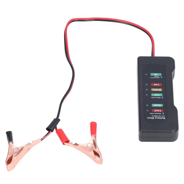 Analizador De Batería De Coche, Probador De Batería De Coche De 12 V De Alta Sensibilidad, Función De Protección Inversa Para Barcos, Motocicletas Y Coches ANGGREK Car Battery Analyzer