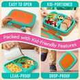 thumbnail image 4 of Bentgo Kids Bento-Style 5-Compartment Leak-Proof Lunch Box - Ideal Portion Sizes for Ages 3 to 7 - Durable, Drop-Proof, Dishwasher Safe, BPA-Free, & Made with Food-Safe Materials (Orange), 4 of 7