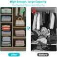 thumbnail image 5 of Huxidaja 4-Tier Sliding Closet Organizers, Stackable Carbon Steel Pull-Out Wire Baskets with Slide Rails, Black, 5 of 8
