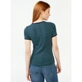 thumbnail image 3 of Free Assembly Women's Ribbed Crewneck Tee with Short Sleeves, Sizes XS-XXXL, 3 of 7