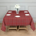 thumbnail image 3 of Red Christmas Plaid Pattern Square Tablecloth,Waterproof Square Table Cover,Wipeable Spillproof Washable Table Cover for Home Kitchen Party Decor 52"x52"(132x132cm), 3 of 6