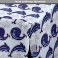 thumbnail image 4 of Whales Dog Crate Cover, Fun Loving Animals Dolphin and Whale Horizontally Arranged Motifs Pattern, Easy to Use Pet Kennel Cover for Medium Large Dogs, 35" x 23" x 27", Indigo Pale Blue, by Ambesonne, 4 of 6