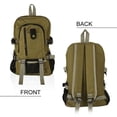 thumbnail image 4 of Porfeet Backpack Large Capacity Anti-Theft Design Canvas Canvas Backpack for Daily Life,Black, 4 of 10